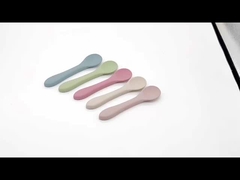 JOURJOY Manico di posate in cucchiaio in silicone più corto per bambini