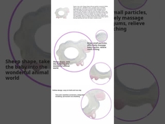 Giocattoli di dentizione senza BPA e dimensioni 9.3 * 7cm e peso 25 grammi